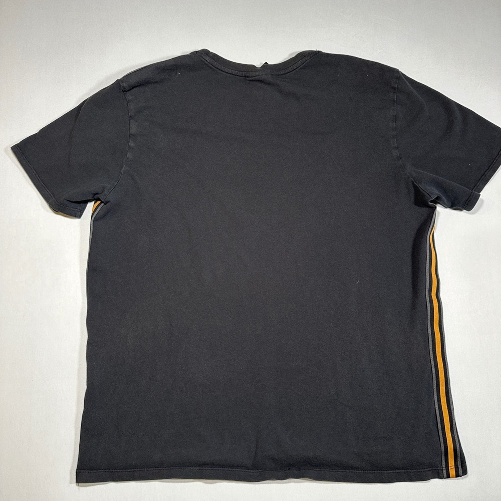 Nike Air Black T-Shirt Gold Striped Trim Track Shirt Top XL BV3068-010 - Picture 12 of 15